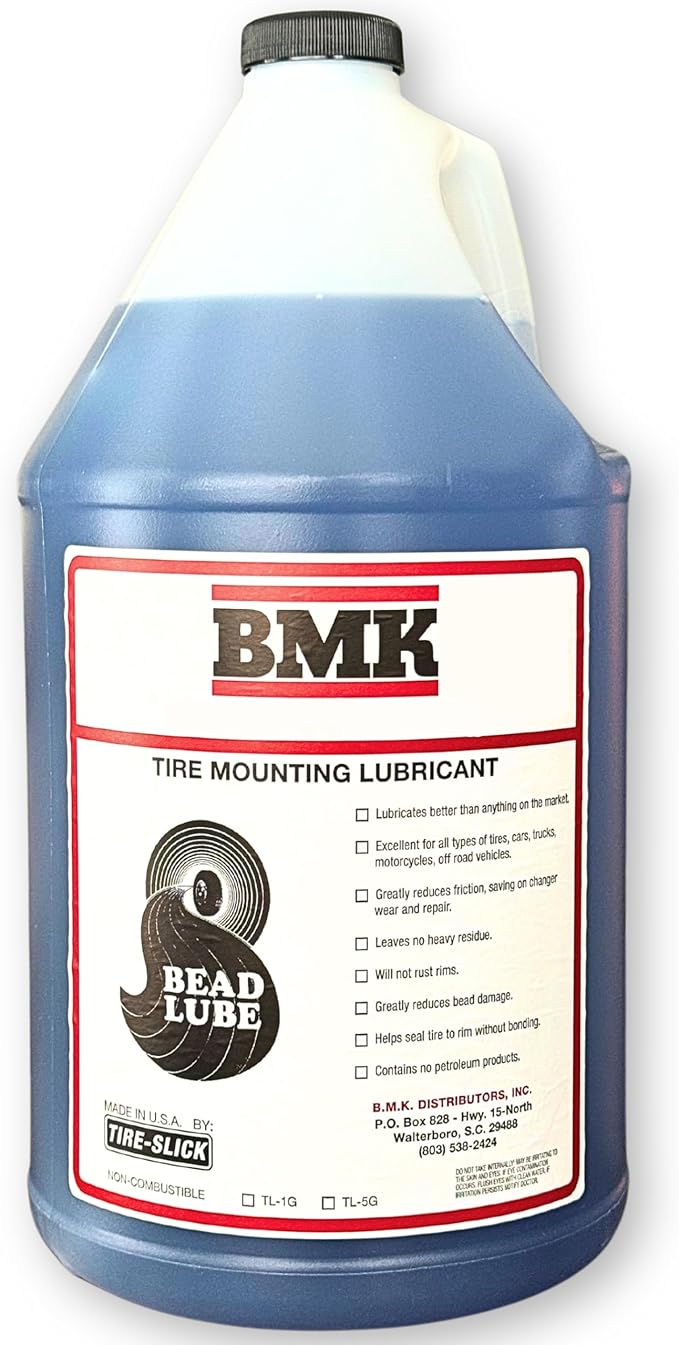 Tire Mounting Lubricant (1 Gal.) with Applicator, Made in USA, Tire Bead Sealant for Tires and Wheels, Biodegradable, Universal for Cars, Trucks, Motorcycles