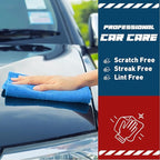 TEAWOO Blue Microfiber Towels Bulk-400 Pack, Cleaning Cloths Bulk, Microfiber Towels for Cars, Cleaning Rags Blue (12x12 inches)