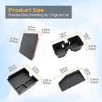 LFOTPP for GX550 Center Console Organizer for 2024 2025 GX550 Middle Armrest Storage Tray Insert(NOT FIT Cool Box), OEM Fit, Non-Slip Waterproof 4PCS Interior Accessories - (NOT FIT Cool Box)