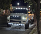 iJDMTOY 20pc Set Xenon White LED Front Bumper Valance Accent Running Light Kit/LED Air Dam Light Kit, Compatible with Dodge/Chevy/GMC HD, Ford Super Duty Trucks or Semi Trucks