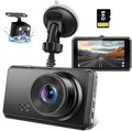 2K Dual Dash Camera for Cars, Free 64G SD Card, FHD 2K+1080P Dash Cam Front and Rear, 3.2'' IPS Screen, 176° Wide Angle Dashcam, 24H Parking Monitor, G-Sensor, Loop Recording, Night Vision, WDR