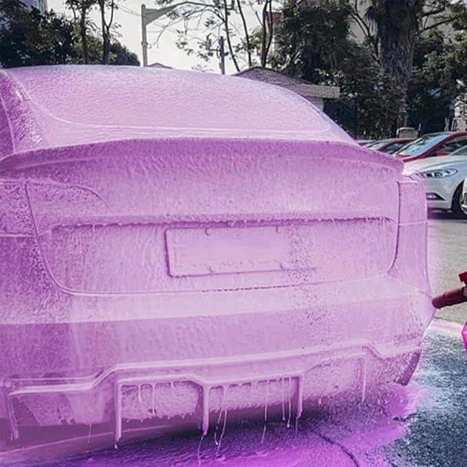 MIIGII Pre-Wash Solution Car Wash Soap - Pink Foam Car Shampoo - Powerful Formula Penetrates and Breaks Down Tree Sap, Bird Droppings & Tough Stains - Works on RVs, Trucks, Cars & More - 500ml (17oz)