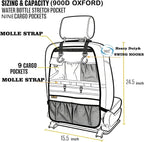 ECWKVN Car Seat Back Organizer, Heavy Duty Back Seat Organizer with Multiple Storage Pockets, Work Truck & SUV Seat Back Storage Bag for Tools, Tablet, Bottles & Essentials – Universal Fit
