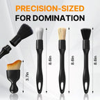 8 Pcs Car Detailing Brush Set, Soft Bristle Cleaning Brushes for Interior and Exterior Care, 4 Versatile Brushes Designed for Dashboards, Vents, Wheels, Tires, and Precision Detailing