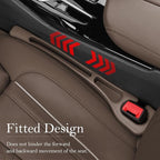 Car Seat Gap Filler 2-Pack, Universal Car Seat Gap Filler Organizer, Seat Gap Plug – Fills Gap Between Seat & Console (Brown)