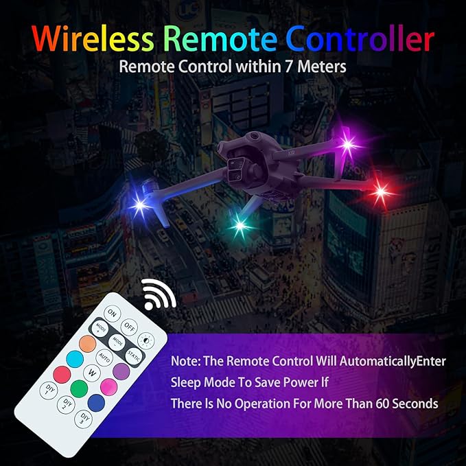 8PCS Wireless Led Aircraft Strobe Lights with Remote, 8 Colors Waterproof Anti-Collision Moto Glow Up Warning Lights,High Brightness Wireless Led Strobe Light Underglow for ebike Car Motorcycle Drone