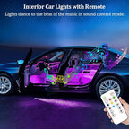 2 PCS Car Led Lights Interior,7 Colors Ambient Lighting Car Interior,USB Rechargeable Car Interior Reading Light,Portable Led Lights for Car