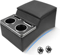 Upgraded Center Console, Truck Bench Front Seats Center Console Organizer and Storage, Cup & Phone Holder for Minivan, SUV, Middle Van