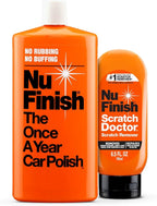 Nu Finish Exterior Finishing Car Kit, Car Care Kit Buffs Out Scratches, Includes Nu Finish Scratch Doctor Clear Coat Scratch Remover and Once A Year Car Polish, 2 Count