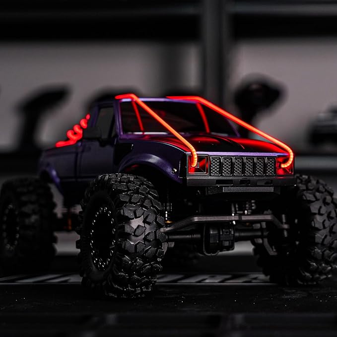 INJORA RC LED Strip Lights Flexible Cuttable for TRX4M SCX24 1/24 1/18 Crawlers Upgrade(Red)