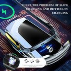 Sun Walker Wireless Car Charger Mount, Electric Induction 15W Fast Charging Bracket Air Vent Phone Holder, Auto-Clamping Wireless Charger Vent Mount Compatible with Most Smartphones (Black)