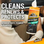 Armor All, 30 Matt Protectant Wipes, Citrus Scent, Suitable for Plastic and Vinyl, Restores your Surfaces Appearance and Keeps them Protected, Ideal For Car Detailing, Freshness Lock, Made in the UK
