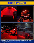 Led Lights for Car,Interior Lights for Trucks 30CM 15 SMD IP67 Waterproof Car Underglow Lights for Home Decoration Car Motorcycles Boat Golf Cart with 3M Tape(6PCS)