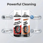 Wheel & Tire Cleaning Kit - 2 Pack 14 oz Bottles,Car Wheel Cleaner Tire Cleaner Spray Brake Dust Remover for Aluminum Chrome Rims Tire Shine Applicator Wet Tire Dressing Tire Wax