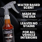 Lane's Premium Car Air Fresheners - Cinnamon Scent Water Based - 32oz Eliminate Bad Odors of Pet & Food From Car Interior Leather, Carpet, Upholstery Great For Cars, Trucks, SUVs, RVs & More