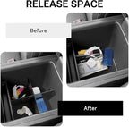 YOJOJOCO Center Console Dividers Organizer Compatible with Honda 2023-2025 2026 Pilot ＆ 2024-2026 Ridgeline ＆ 2024-2026 Passport Accessories Black ABS Plastic Material Secondary Compartment Organizer