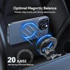 Esoulk Magnetic Ring Air Vent Car Phone Holder 360° Rotating Magnetic Car Mount with Strong Magnet, Secure Grip, Removable Universal Compatible Fits iPhone Air 17 16 15 14 13 12 11 Pro Max