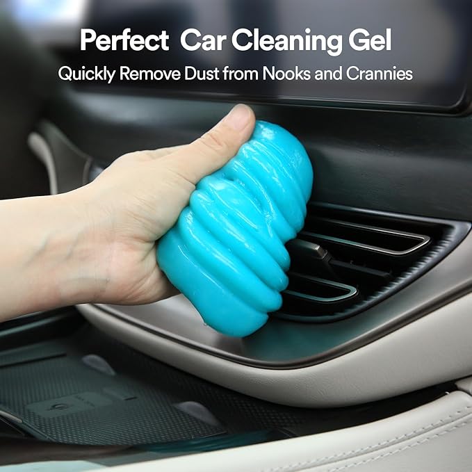 PULIDIKI Car Cleaning Gel for Car Cleaning Putty Car Slime for Cleaning Car Detailing Putty Detail Tools Car Interior Cleaner Car Cleaning Kits Car Accessories Blue Yellow (2Pack)
