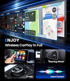 Teeran Wireless CarPlay Adapter for iPhone (2026 Upgraded), Mini Plug & Play for Cars with Factory Wired Apple CarPlay, Fast & Stable Connection, Easy Setup, Wide Vehicle Compatibility (Black)