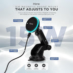 iHome Car Mount, Dashboard/Windshield/Vent Mount, Swivel Neck, Silicone Grip, Adjustable Mount Arm with Suction Cup Base (Magnetic Charging Car Mount)