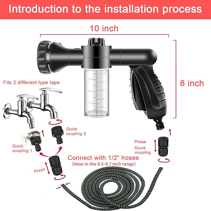 LIANXIN Car Wash Kit -Car Cleaning Kit Cars Washs Foam Gun Microfiber Sponge Cars Washing Kits Tire BrushTowels Complete Large Washs Mitt