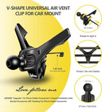 Universal Air Vent Clip for Car Mount,Sturdy Vent Grip for Most Car Phone Holder&Wireless Car Charger-Only Vent Clip for Replace/Upgrad(Compatible with Joint Ball Diameter 0.67 in/17mm)