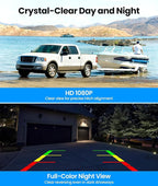 AUTO-VOX Solar Wireless Backup Camera: 7.2" HD Split-Screen DVR Recording, Dual Antenna Signal Upgrade, 3-Minute Easy Install, 1080P Color Night Vision Back Up Camera for Car, Truck, Camper, Trailer