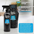 DadMode Laundry Stain Remover | 7-Enzyme Spray for Deep, Aged, Set-In Clothing Stains | Enzyme Booster Cleans Bodily Fluids, Oil, Wine, Turmeric | Sandalwood & Suede | 16oz Bottle + Refill Pouch