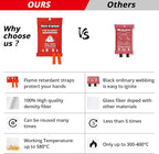 SecuCaptain Emergency Fire Blanket for Home and Kitchen - 40"x40" Flame Suppression Fiberglass Fire Blankets for House Camping Car Warehouse Office Emergency Survival Safety