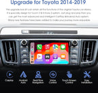 Wireless Carplay Android Auto Adapter for Toyota with Entune2.0 2014-2019, OEM Screen Upgrade Decoder Box muItimedia Interface Retrofit Kit for Toyota Corolla,Tacoma, Camry,Avalon Prius, Sienna