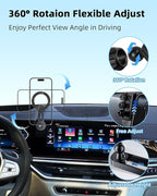 PZK Car Phone Mount for 2024-2026 BMW X5 BMW X6 /2023 2024 2025 2026 BMW X7 Accessories Custom 14.9-inch Screen Compatible with MagSafe Car Phone Holder with 360° Rotating Extension Rod