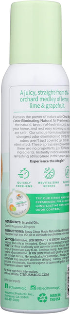 Citrus Magic Natural Odor Eliminating Air Freshener Spray, Fresh Citrus, 3-Ounce