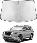 EcoNour Windshield Sunshade Compatible for Nissan Armada 2017-2022 2023 2024, Sun Visor for Front Windshield & Window Sun Shade Cover, UV Heat Blocker & Protector, Car Accessories