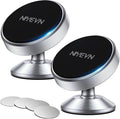 2 Pack Magnetic Phone Holder for Car, [ Strong Magnet ] Magnetic Phone Holder, Dashboard Phone Holder Mount 360 Adjustable, Car Mount for iPhone Samsung etc All Smartphones, Sliver