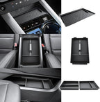 Murano Center Console Organizer for 2025 2026 Murano SL/SV/Platinum Accessories Armrest Storage Box, Lower Console Organizers, Wireless Charging Protective Mat 2025 2026 Murano Accessories 4PCS