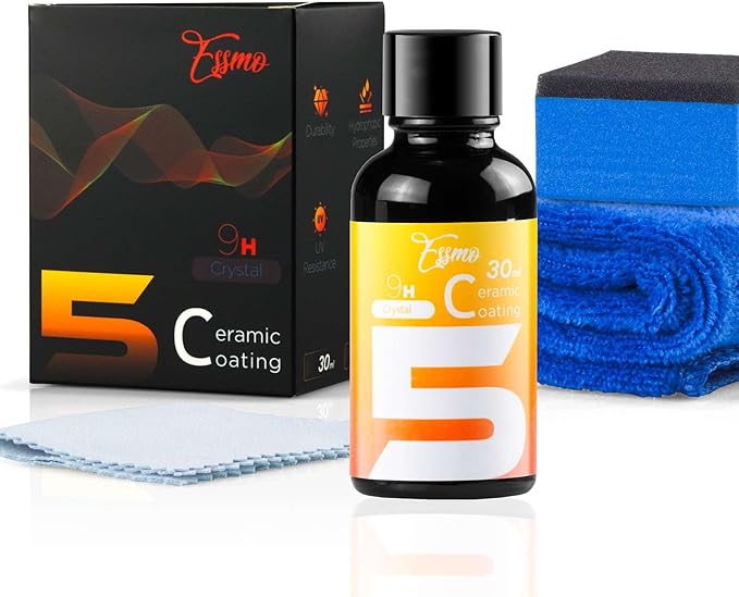 9H Crystal Ceramic Coating Spray for Auto Cars High Gloss Paint Hydrophobic Protection UV and Scratch Resistant Long-Lasting Shine 30 ml
