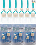 Car Air Freshener 4ml Car Scents | 6pcs 45-Days Keep Fragrance | Automotive Hanging Diffuser Bottles | Remove Auto Odor Long-Lasting Fresh Air for Home Deodorize (Ice 6pcs)