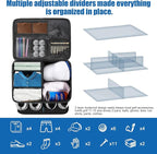Golf Trunk Organizer for Car SUV with Shoe Compartment & Divider | 2-Layer Golf Storage Bag for Balls, Tees, Accessories | Waterproof Golf Locker Gift for Men, Dad, Golfers