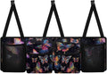 Colorful Butterfly Car Trunk Organizer with 4 Storage Bags Hanging Waterproof Car Back Seat Organizer for SUV,Truck,Van Collapsible Cargo Bag