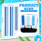 Hahafelt 2 Pack Car Seat Towel Covers with Storage Bag, 63 x 32 Inch Universal Non Slip Waterproof Sweat Protector for Car Truck, Gym Swimming Running, Machine Washable (Blue Vertical Stripes)