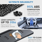 3 in 1 Car Steering Wheel Desk Tray & Car Seat Gap Filler & Organizer, Foldable Carbon Fiber Look Adjustable Car Tray,for Laptops, Eating Food, Writing, Entertainment.