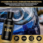 12H Advanced Graphene Ceramic Coating for Cars (30ml x 2) - Car Detailing Kit, Long-Lasting Protection, Ultra High Gloss, Easy Application