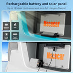 Solar Wireless Backup Camera with 5” IPS Monitor, Reversing System Powered by Rechargeable Battery and Solar Panel, 3-min Easy Installation, IP68 Waterproof, for Car, Trailer, RV, Pickup