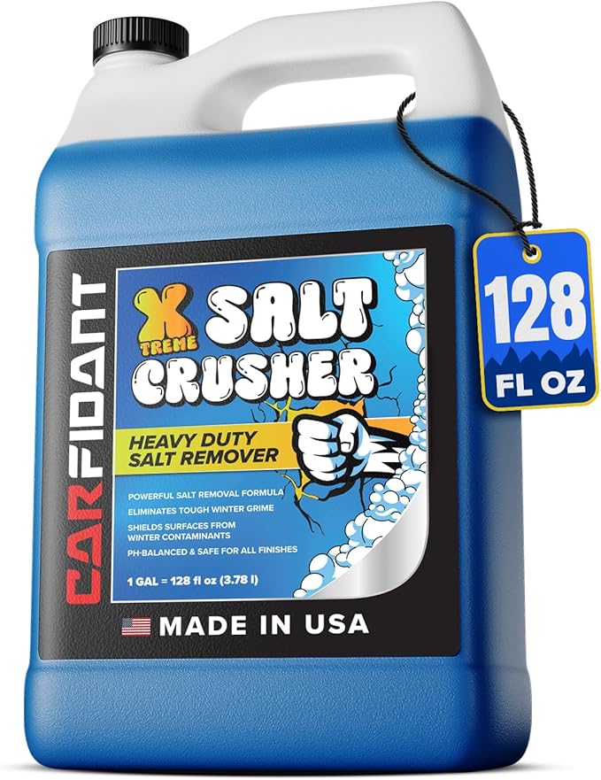Carfidant Xtreme Salt Crusher – Boat Wash Soap & Salt Remover - Marine Engine Flush & Road Salts Neutralizer - Heavy Duty Cleaner for Boats, Jetskis, Cars - 1 Gallon (128 fl. oz.)