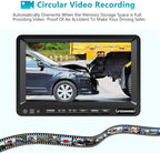 Fookoo HD 1080P 7" Wired Backup Camera System, 7-inch Quad Split Screen Monitor W/Recording, IP69 Waterproof Side & Rear View Cameras, Parking Lines for Truck/Trailer/RV/Tractor/ 5th Wheel (DY703)