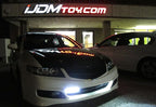 iJDMTOY Xenon White 18W High Power LED Daytime Running Light Kit w/Relay Wire Harness, Universal Fit Compatible with Car, Truck, SUV, etc