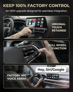 Wireless CarPlay Adapter & Android Auto Wireless Adapter, 2-in-1 CarPlay Car Adapter Dongle, Convert Factory Wired Apple CarPlay to Wireless, Ultra-Mini Plug & Play, Includes USB C & USB-A