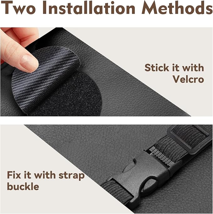 Noaman Upgraded 2 Pakc Large Car Tissue Holder PU Leather Tissues Box Cover Backseat Rectangular Napkin Holder for Car Fits for 120 Standard Kleenex Tissues Box for Car Organization Accessories Black