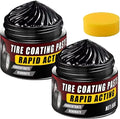 Premium Tire Coating & Trim Restorer, Tire Coating Paste Rapid Acting, Bring Back the Original Deep Black Shine to Rubber and Plastic (2PCS)