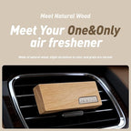 4 Packs Pine&Sage Scented Natural Wood Vent Clips,【No More Stuffy Air】 Odor Eliminator Car Scents Air Freshener Refills, Long Lasting Fragrance Diffuser, SUV Essentials Gift for Men